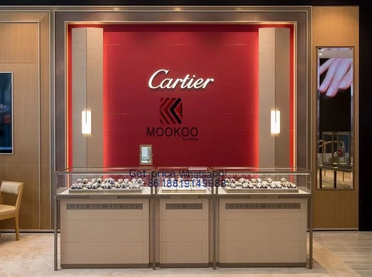 Cartier display showcase gold cabinet 57 Cartier display showcase gold cabinet 57