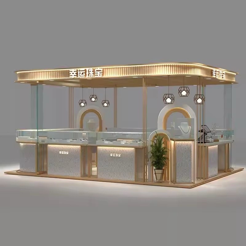 شوکیس لائٹنگ جیولری مال کیوسک