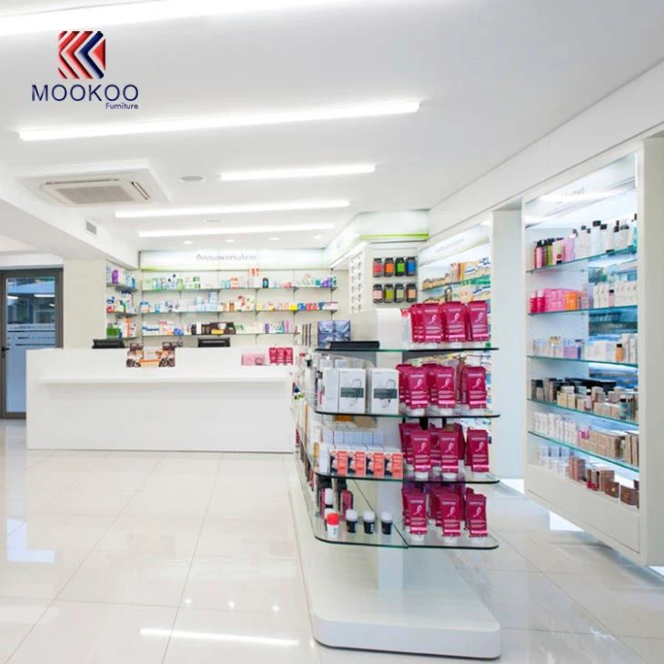 Refined Drug Store Display Cabinet