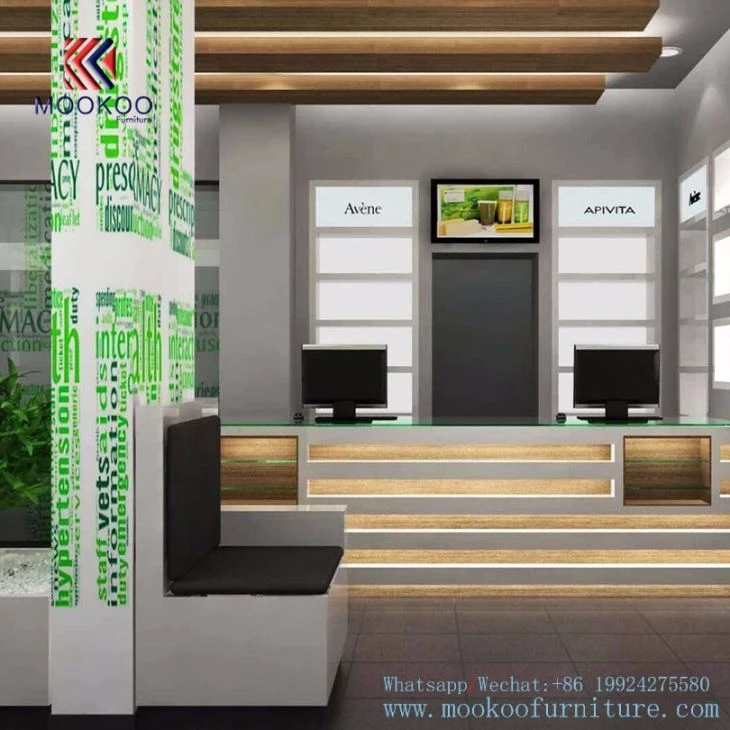 Retail Farmacia Shop Storage Showcase