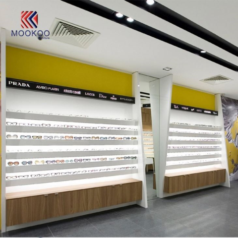 دھوپ شیشے داخلہ سجاوٹ فرنیچر ڈیزائن شوکیس ڈسپلے ریک وال روشن انداز