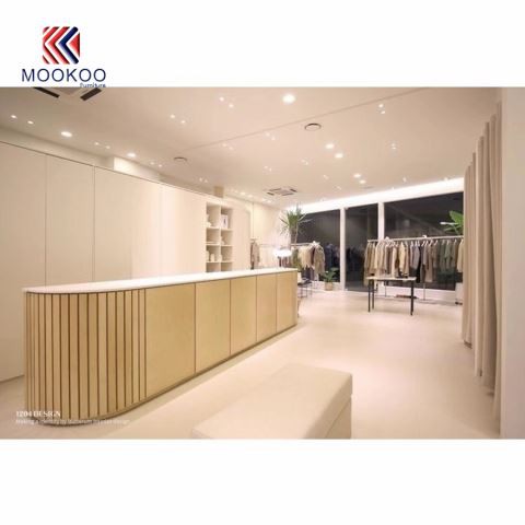 MOOKOO فرنیچر سے کپڑے کی دکان کی سجاوٹ کے لئے 3D سروس فرنیچر