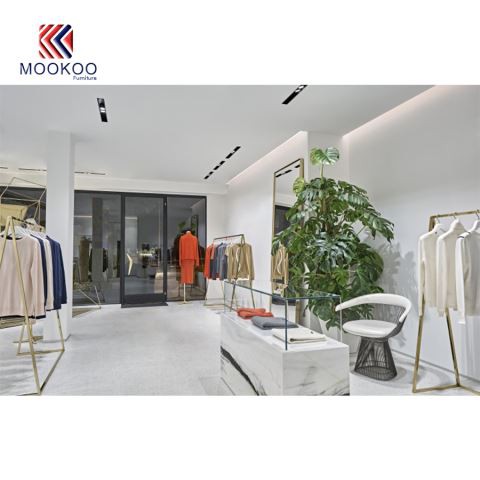 چین موکو سے فیشن ایبل کپڑے اسٹور ڈیزائن خواتین کے کپڑے شاپ ڈیزائن کے لئے فیکٹری