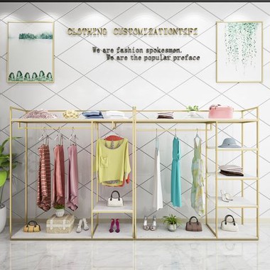 کپڑے کے لئے آسان اسٹائل گولڈ ریک